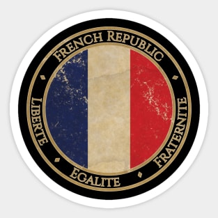 Vintage France French Republic Europe European EU Flag Sticker